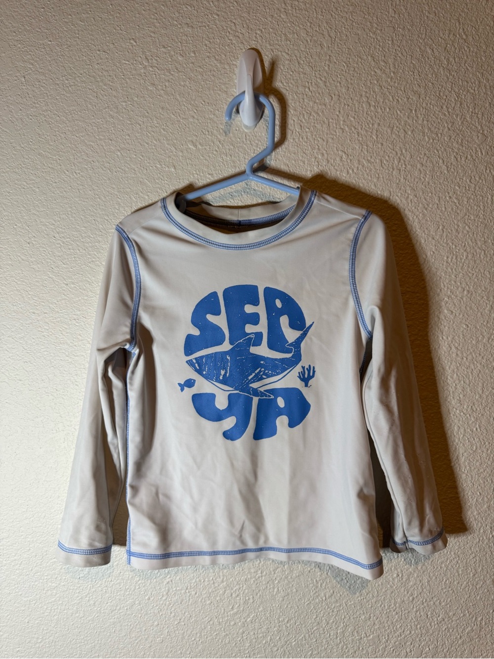 GAP Baby White Top with Blue Logo Detail